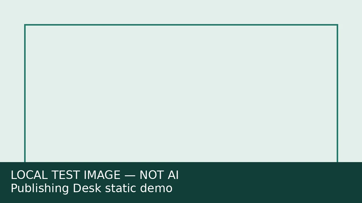 Local test: Publishing Desk static demo